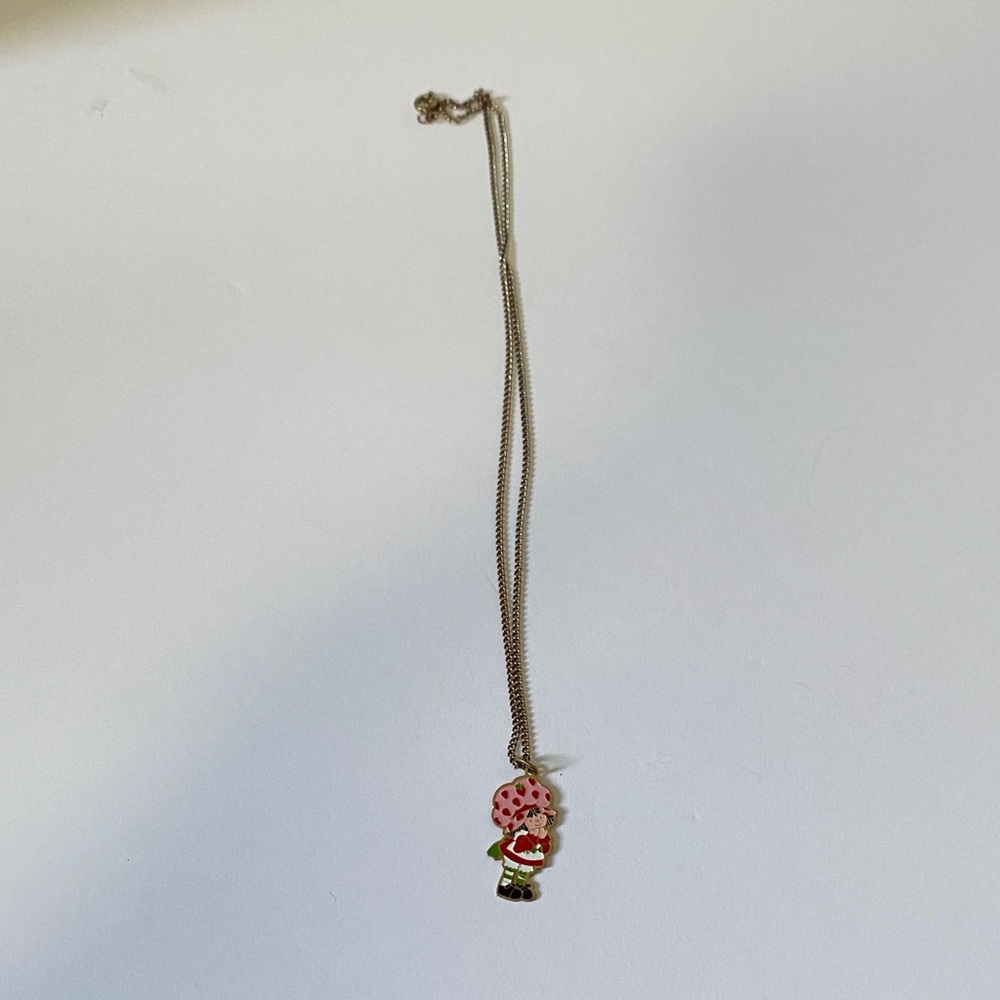 Vintage Strawberry Shortcake Pendant Necklace